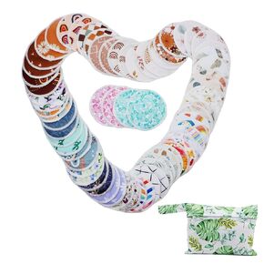 8 pcs Random Prints Breast Pads for Nursing Mothers, Reusable and Washable (8pcs Random Prints)