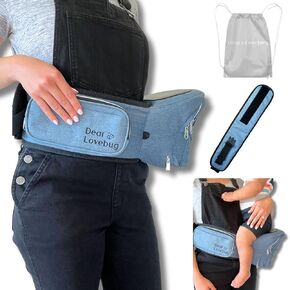 Baby Hip Carrier, Toddler Hip Carrier, DEAR LOVEBUG Hip Carrier for Baby, Baby Carrier with Hip Seat and Double Lock Safety Buckle, Hip Seat Carrier for Baby, Adjustable Waistband Extender, 8-40lbs