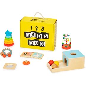 Montessori Toys for Babies 6-12 Months - 6-in-1 Montessori Box Toy w/Rainbow Stacking Tower, Object Permanence Box & More - Educational Toys for Imaginative Learning