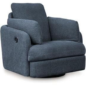 Signature Design by Ashley Modmax Contemporary Weather Resistant Manual Rocker Swivel Glider Recliner, Blue