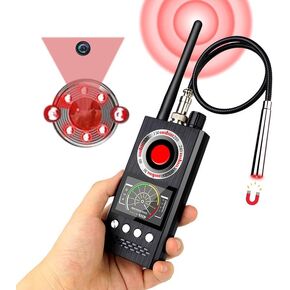 Hidden Camera Detector with Signal Strength Detection, Infrared Camera Finder, Magnetic Field and GPS Tracker Detection - Anti-Spy Bug Sweeper for Privacy Protection - K68