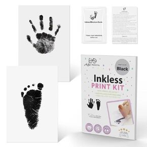 Milestone Inkless Hand and Footprint Kit, Newborn Baby Footprint Ink Pad for Dog Paw Print Kit, Clean Touch Baby Foot Printing Kit, No Ink Baby Footprint Ink Pad, Newborn Safe Inkless Pad