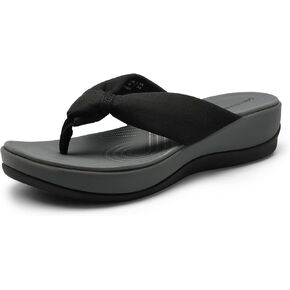 DREAM PAIRS Platform Flip Flops for Women Cushioned Thong Sandals with Soft Eva Foam Insole Lightweight Lycra fabric Comfort Dressy Slides Slippers for Summer Beach