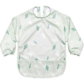Baby Bibs - Stylish Long Sleeve Bibs for Baby - Versatile Teething Bibs, Drool Bibs, Smock Bibs Fit for Ages 6-24 Months - Mess Proof & Water Resistant Baby Feeding Essentials - Baby Bib by Cuvered