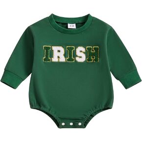 Thorn Tree Irish Baby Clothes Clover Printed Sweatshirt Warmly Spring Infant Girl Boys St. Patrick's Day Sweater