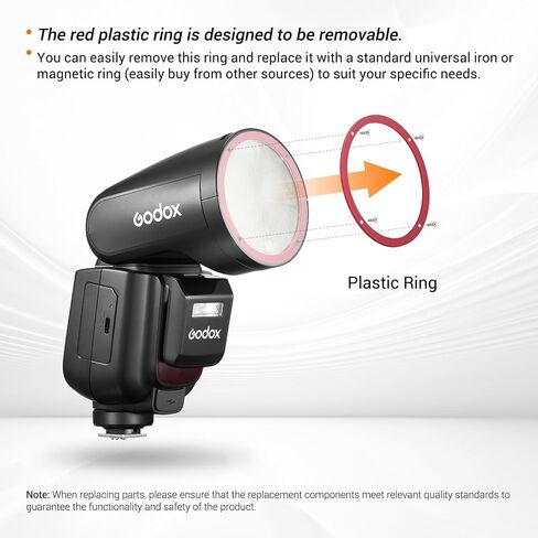 GODOX V1 Pro N V1Pro-N Round Head Flash for Nikon, 2.4G TTL Nikon Speedlite HSS 1/8000s, 2980mAh Li-ion Battery, Detachable Sub Flash SU-1, External Flash Compatible for Nikon Camera(USA Version) in Saudi Arabia