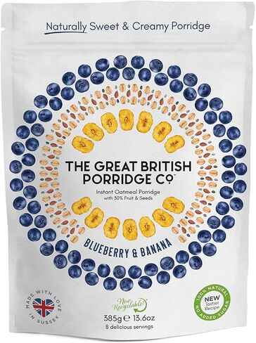 The Great British Porridge Co Blueberry Banana Porridge ، 385 Gr in Saudi Arabia
