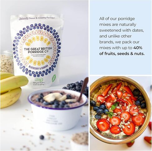 The Great British Porridge Co Blueberry Banana Porridge ، 385 Gr in Saudi Arabia