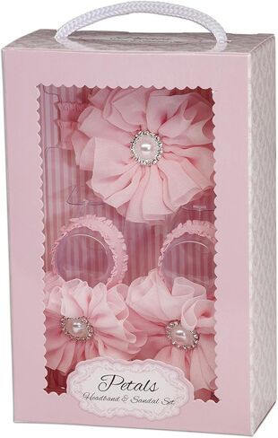 Cherished Moments "Petals Baby Barefoot Sandal and Headband Set with Flower Accent in Kuwait