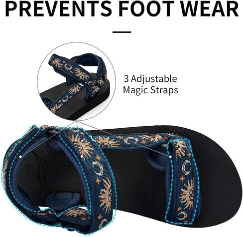 Women's Sandals Hiking Sport Sandals with Arch Support Yoga Mat Insole Comfortable Walking Water Sandals for Beach Travel Athletic in Saudi Arabia