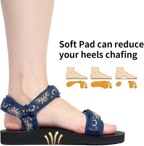 Women's Sandals Hiking Sport Sandals with Arch Support Yoga Mat Insole Comfortable Walking Water Sandals for Beach Travel Athletic in Saudi Arabia