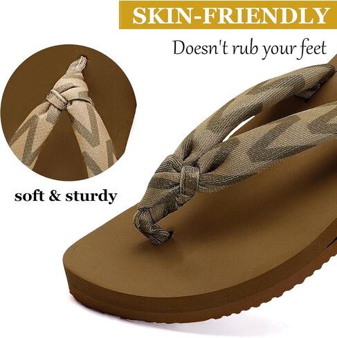 Flip Flops for Women Yoga Mat Arch Support Summer Beach Thong Sandals | Flexible, Soft Cushioning,Comfort, Quick-Dry, Lightweight Support, Beach, Pool, Shower and Travel in Saudi Arabia