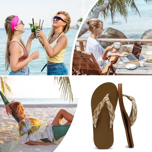 Flip Flops for Women Yoga Mat Arch Support Summer Beach Thong Sandals | Flexible, Soft Cushioning,Comfort, Quick-Dry, Lightweight Support, Beach, Pool, Shower and Travel in Saudi Arabia