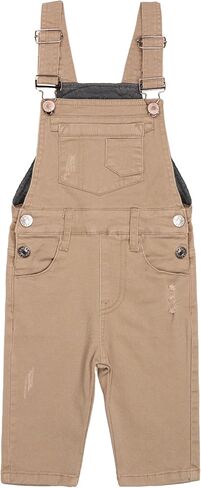 KIDSCOOL SPACE Baby Little Girls Canvas Overalls,Toddler Boys Ripped Holes Casual Workwear in Kuwait