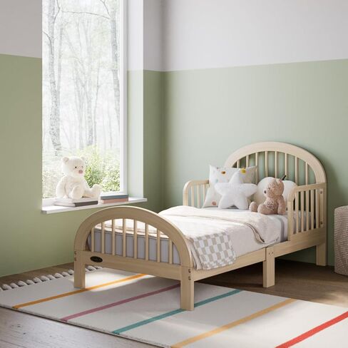 Graco Olivia Toddler Bed (Driftwood) - Greenguard Gold Certified ، تشمل درابزين أمان طفل صغير ، ويتناسب مع مرتبة Crib & Toddler Standard in Kuwait
