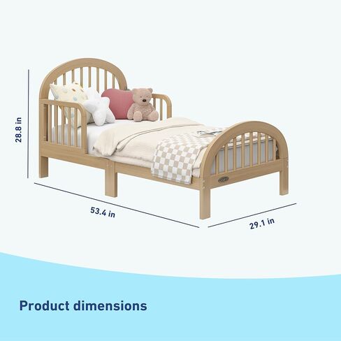 Graco Olivia Toddler Bed (Driftwood) - Greenguard Gold Certified ، تشمل درابزين أمان طفل صغير ، ويتناسب مع مرتبة Crib & Toddler Standard in Kuwait