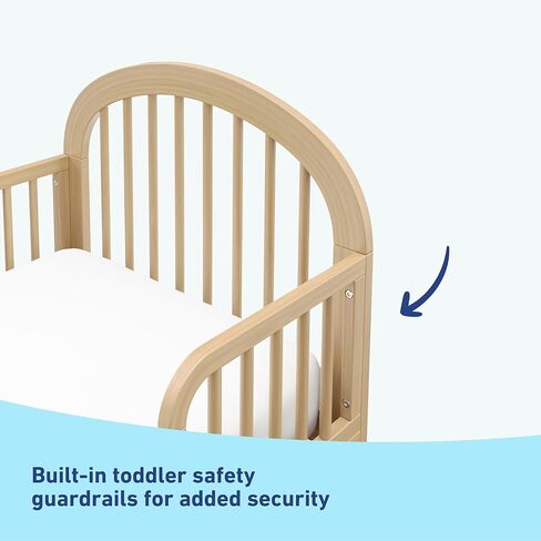 Graco Olivia Toddler Bed (Driftwood) - Greenguard Gold Certified ، تشمل درابزين أمان طفل صغير ، ويتناسب مع مرتبة Crib & Toddler Standard in Kuwait