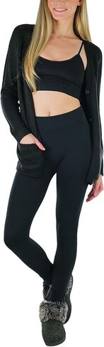ToBeInStyle Women's High Waist Fleece Lined Ankle Length Leggings in Kuwait