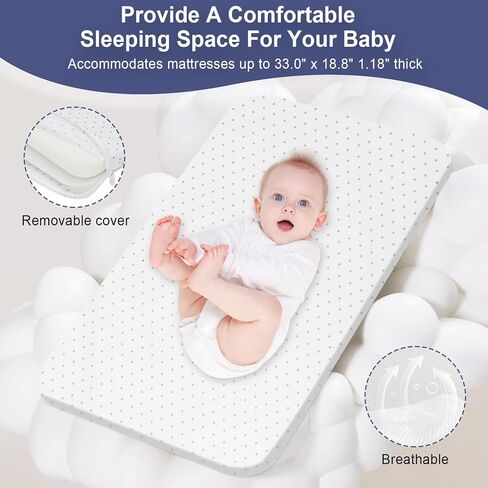Bassinets Bedside Sleeper for Baby,YTHFGRT 3 in 1 Bedside Bassinet with 4 Auto-Lock& 6 Height Adjustable,Moises Para Nias Recien Nacidas Breastfeeding Friendly,Portable Bedside Crib for Newborn Infant in Saudi Arabia