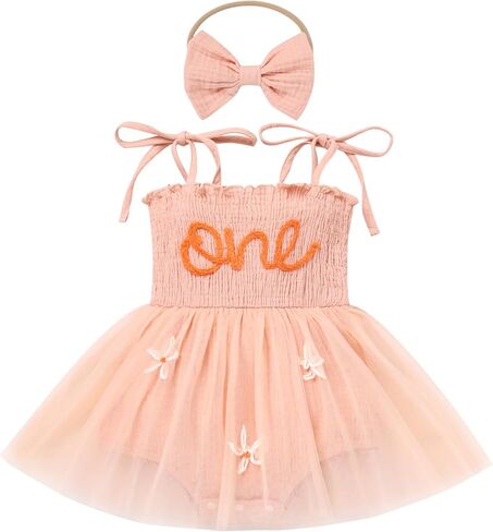 ODASDO Baby Girls Oirth Onder Thore Photo Shooting Props Slicfeless Strap Tutu Princess Romper Dress Set in Kuwait
