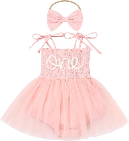 ODASDO Baby Girls Oirth Onder Thore Photo Shooting Props Slicfeless Strap Tutu Princess Romper Dress Set in Kuwait