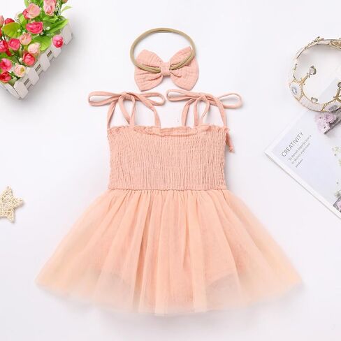 ODASDO Baby Girls Oirth Onder Thore Photo Shooting Props Slicfeless Strap Tutu Princess Romper Dress Set in Kuwait