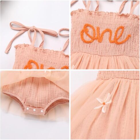 ODASDO Baby Girls Oirth Onder Thore Photo Shooting Props Slicfeless Strap Tutu Princess Romper Dress Set in Kuwait