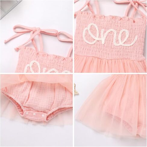 ODASDO Baby Girls Oirth Onder Thore Photo Shooting Props Slicfeless Strap Tutu Princess Romper Dress Set in Kuwait