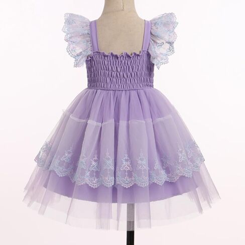 Idopip Baby Girls Tutu Dress Emstrowberry Strawberry Birthday Fort Dresses Smocked Shuffle Backless Princess Pageant Tulle in Kuwait