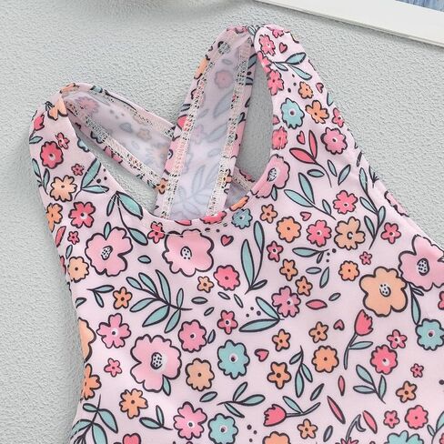 Toddler Girls Strap One Piece Swimsuit Floral Sleeveless Backless Bathing Suit Ruffles Bowknot Swimwear Summer Beach Wear in Saudi Arabia