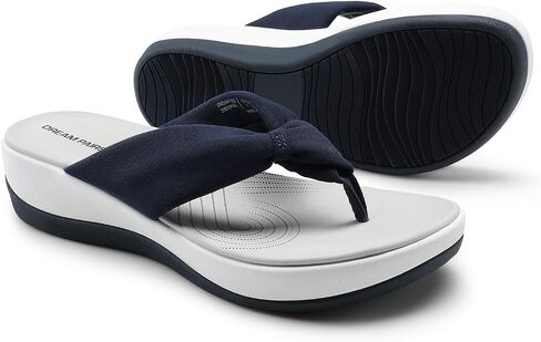 DREAM PAIRS Platform Flip Flops for Women Cushioned Thong Sandals with Soft Eva Foam Insole Lightweight Lycra fabric Comfort Dressy Slides Slippers for Summer Beach in Saudi Arabia