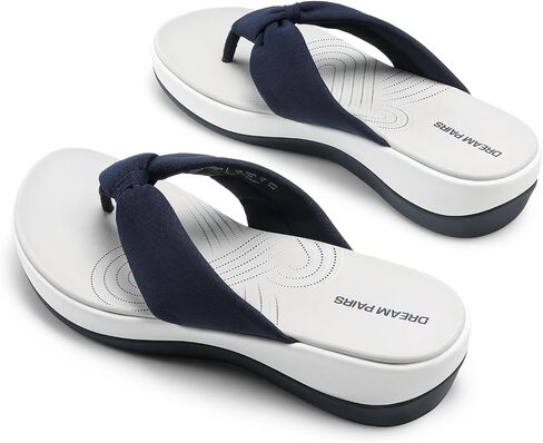DREAM PAIRS Platform Flip Flops for Women Cushioned Thong Sandals with Soft Eva Foam Insole Lightweight Lycra fabric Comfort Dressy Slides Slippers for Summer Beach in Saudi Arabia