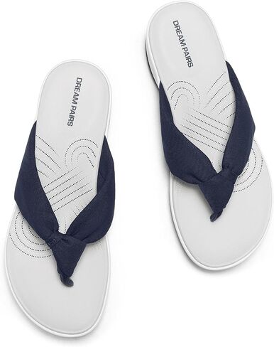 DREAM PAIRS Platform Flip Flops for Women Cushioned Thong Sandals with Soft Eva Foam Insole Lightweight Lycra fabric Comfort Dressy Slides Slippers for Summer Beach in Saudi Arabia