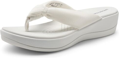 DREAM PAIRS Platform Flip Flops for Women Cushioned Thong Sandals with Soft Eva Foam Insole Lightweight Lycra fabric Comfort Dressy Slides Slippers for Summer Beach in Saudi Arabia