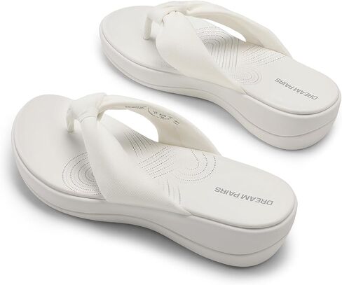 DREAM PAIRS Platform Flip Flops for Women Cushioned Thong Sandals with Soft Eva Foam Insole Lightweight Lycra fabric Comfort Dressy Slides Slippers for Summer Beach in Saudi Arabia