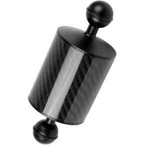 D60mm Carbon Fiber Float Arm for Ultralight, Aquatic Arm,Dual Ball Lightweight Buoyancy Arm for Underwater Camera,Diving Tray, Video Light, and Strobe (red, D60mm 5 inch)