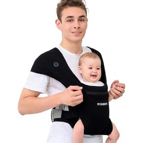Baby Carrier,Toddler Carrier,Wrap Baby Carrier,Infant Carrier M-Shaped Sitting Posture for Front and Back Carrying,Baby Carrier Newborn to Toddler Effortless to Put On,Black
