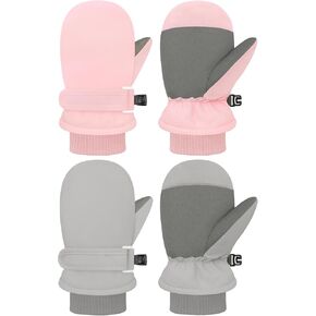 Olreco Toddler Snow Gloves Toddler Mittens Waterproof Baby Winter Mittens Toddler Ski Gloves Infant Mittens for Kids Gloves