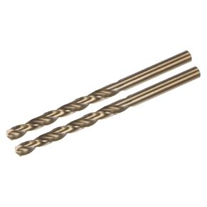 uxcell 2Pcs 6.1mm Cutting Dia Round Shank High-Speed Steel Cobalt Metric Twist Drill Bit Rotary Tool