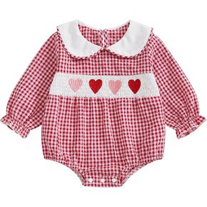 My First Valentines Day Baby Girl Outfit Newborn Heart Bubble Romper Onesie Valentines Spring Outfits Clothes