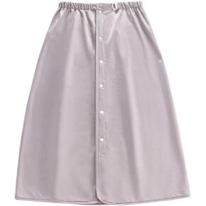 WEEOATAR Full Open Adult Diaper Skirt,Waterproof Incontinence Mattress,Reusable Uroclepsia Diaper,Incontinence Bed Pads Urinary Diaper with Snaps for Adults,Elderly,Children(Grey,XL)