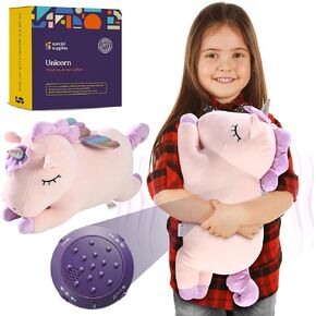Special Supplies Vibrating Pillow Sensory Pressure Activated Calm for Kids and Adults, Plush Minky Soft Cover with Textured Therapy Stimulation Bumps (Unicorn)