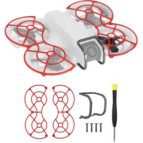 FPVtosky 2-in-1 DJI Neo Accessories Bundle Kit, DJI Neo Gimbal Bumper Guard+Propeller Guard Protector, Solid Anti-Collision Safety Protection Bar for Neo Drone Accessories