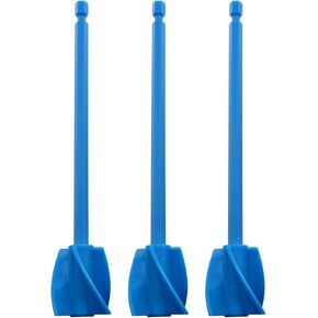 E-outstanding 3 PCS Blue Paint Stirrers Epoxy Stirrer Epoxy Resin Mixer Silicone Paddles Reusable Multipurpose Bidirectional Paint Stirrer for Drill Epoxy