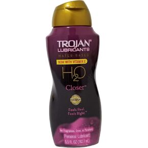 TROJAN H2O Water-Based Personal Lubricant, Closer 5.50 oz (Pack of 2)