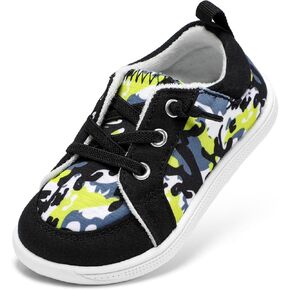 Toddler Wide Toe Box Shoes: Boys Barefoot Shoes Kids Tennis Shoes Boy Sneakers Non-Slip Zero Drop Shoes,Toddler First Walking Shoes Flex Comfort Outdoor