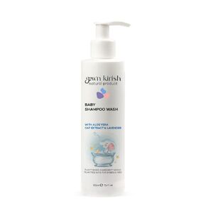gew'n kirish Natural Baby Shampoo & Body Wash – Tear-Free, Hypoallergenic Cleanser with Lavender Oil & Oat Kernel Extract for Sensitive Skin – 100% Vegan, Plant-Based Formula, 7.5 fl oz