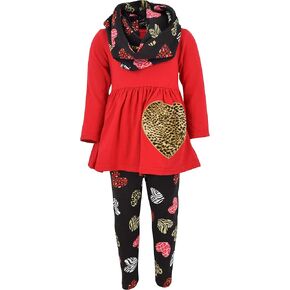 Unique Baby Girls Clothes Toddler Outfits Pants Top and Scarf Matching Girls' Clothing Sets