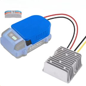 DC 24V to DC 12V Step Down Converter Adapter for Kobalt 24V Li-ion Battery 15A 180W DIY Adapter Automatic Buck Boost Voltage Regulator DIY for RC Car Toy