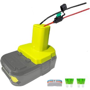 Power Wheels Adapter for Ryobi 18V Battery Adapter Power Wheels Battery Conversion Kit, Fuses & Wire Terminals, 12AWG Wire, Power Connector for DIY RC Car Toys and Robotics (Universal Model)